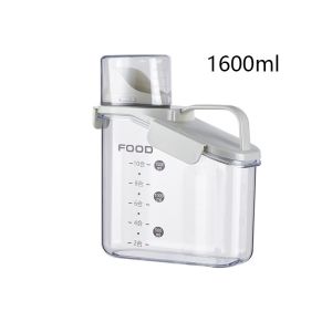 1600ML Clear Stackable Reusable Plastic Lunch Containers White