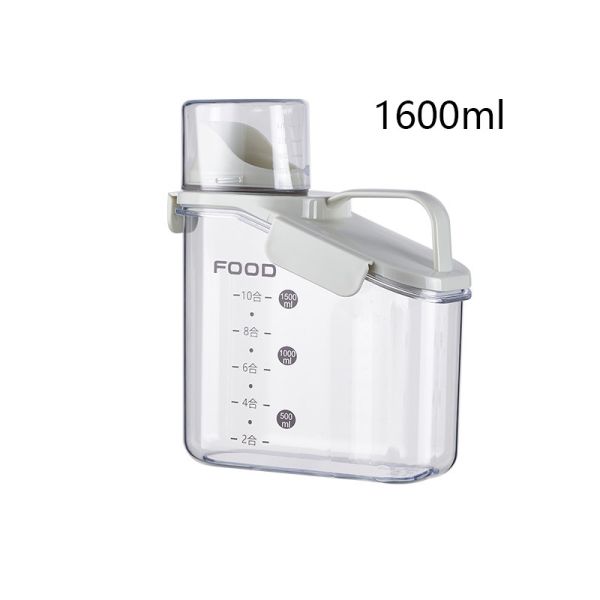 Buy 1600ML Clear Stackable Reusable Plastic Lunch Containers White at wholesale prices