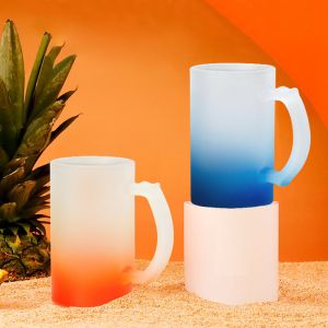 Food Grade 450ml Multicoloured Personalized Glass Cup