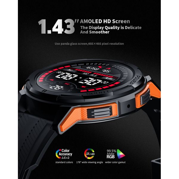 C25 Sports Rugged Outdoor Smart Watch Aviation Metal Case 1.69 inch