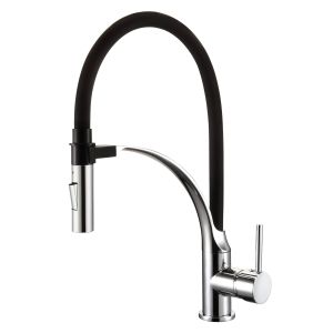 Curved Bracket Magnetic Pull Down Kitchen Faucet