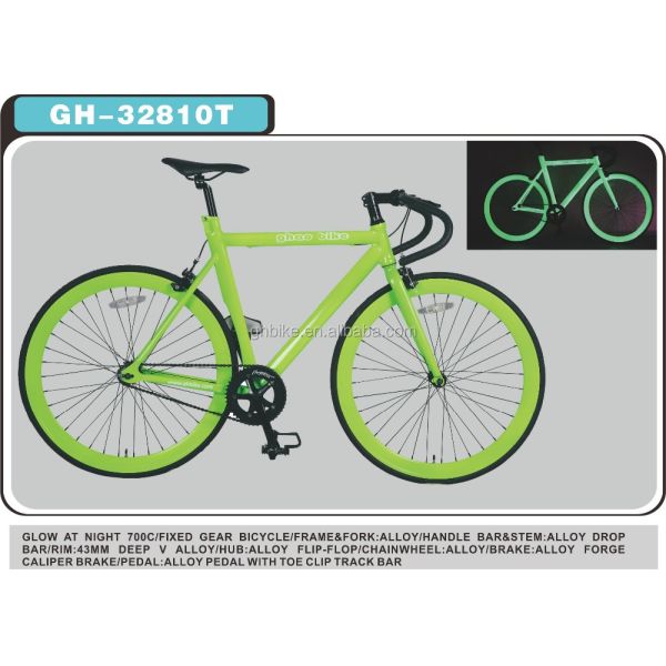 Customized 700C Aluminium Alloy Fixed Gear Bike with 13kg Gloss Weight and Pantone Color
