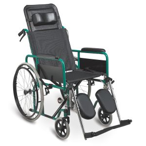 China Hospital Cup Holder Wheelchair Wheelchair With Detachable Armrest Powder Coating on sale