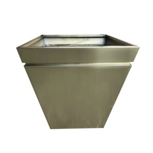 Large metal planter wholesale outdoor flower pot square shape