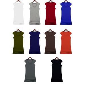 Cotton Black Short Flared Dresses , Custom Summer Slim Dress