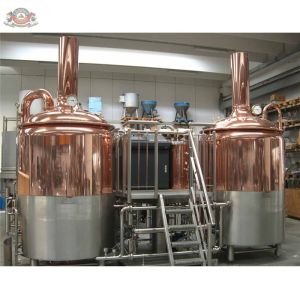 7BBL beer making machine with copper brewhouse tanks for beer production line of