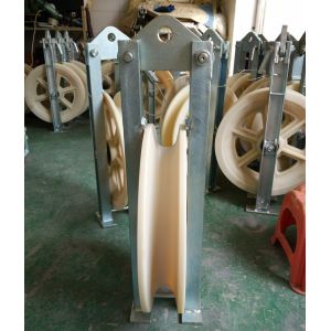 Power Transmission Line Stringing Tools MC Nylon Sheave 118kg Weight