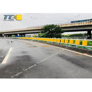 Highway Roller Safety Road Barriers Flame Plating Galvanized Surface Rustproof