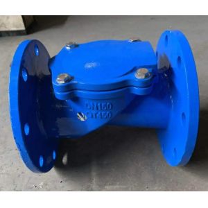 Support DN200 BS AWWA Ductile Iron Cast Steel Silence Rubber Plate Swing Check