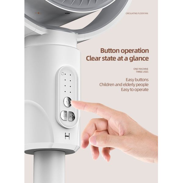 FLOOR Installation 4000mA USB Rechargeable Floor Standing Fan with Adjustable Height