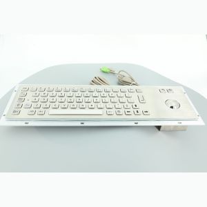 Industrial Stainless Steel Keyboard With Trackball 800 DPI Trackball Resolution