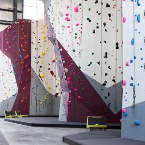 Artificial Auto Belay Climbing Wall Resin Material For Amusement Park