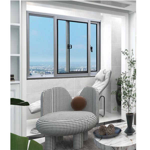 Modern Apartment Aluminium Glass Sliding Doors UPVC Windows With Mesh