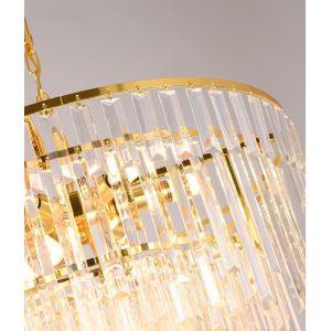 Luxury Living Room Bedroom Restaurant Pendant Light Round Crystal Creative