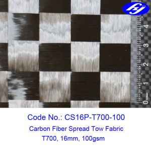 Quality Ultralight Toray 12k Carbon Fiber T700 / 16MM Wide 100GSM Large Tow Carbon Fiber for sale