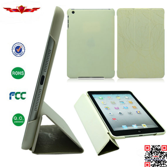 Buy Newest 100% Qualify Tri-Fold Smart Magnetic PU Leather Cover Cases For Ipad Mini Colorful at wholesale prices