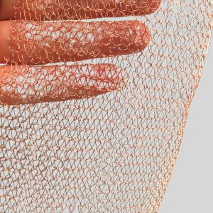 0.18Mm Copper Knitted Wire Mesh Rolls 5 Inch Width 32 Ft Length
