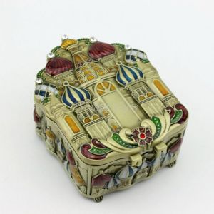 China Hot Sale European Castle Desgin Fashionable Jewelry Box Metal on sale