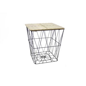 China 42cm Height 40cm Length Metal Basket Coffee Table on sale