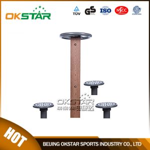 outdoor gym equipment WPC materials based waist exercise equipment