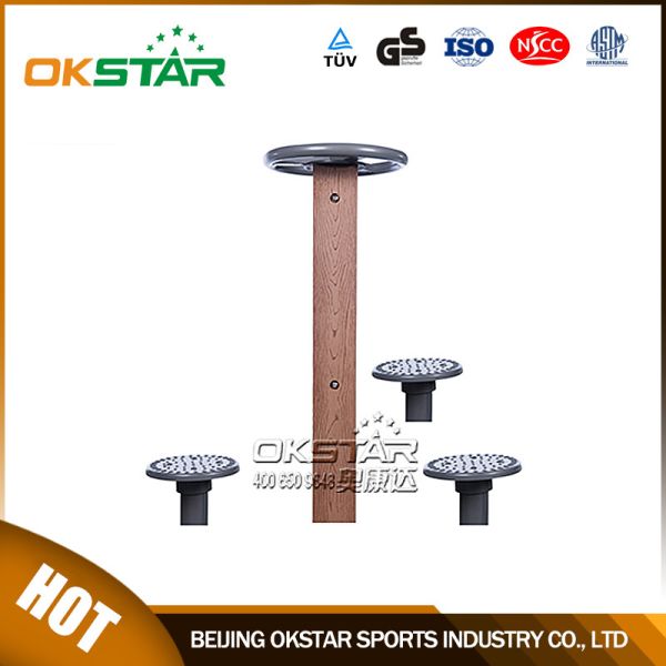 Buy outdoor gym equipment WPC materials based waist exercise equipment at wholesale prices