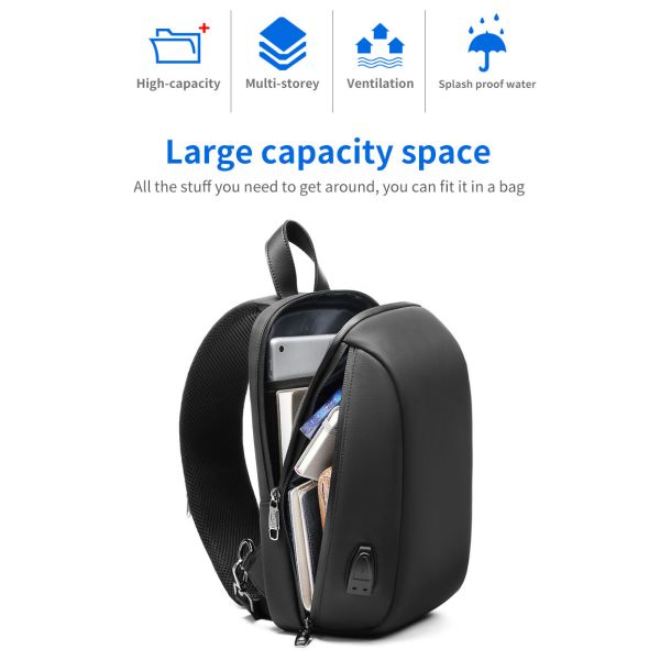 Wholesale customized logo fashion Men Sling Bag Luxury Mini chest Crossbody Bag Small Messenger Bag Crossbody For Men