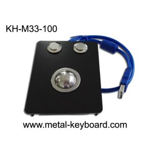 Panel Mount Industrial Pointing Device Black Metal Trackball IP65 Smooth