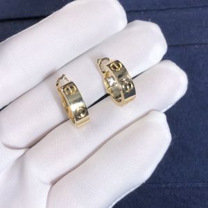 18k Gold Car Tier LOVE Earrings Full Set Gift Box With Certificate Width: 5.7 Mm