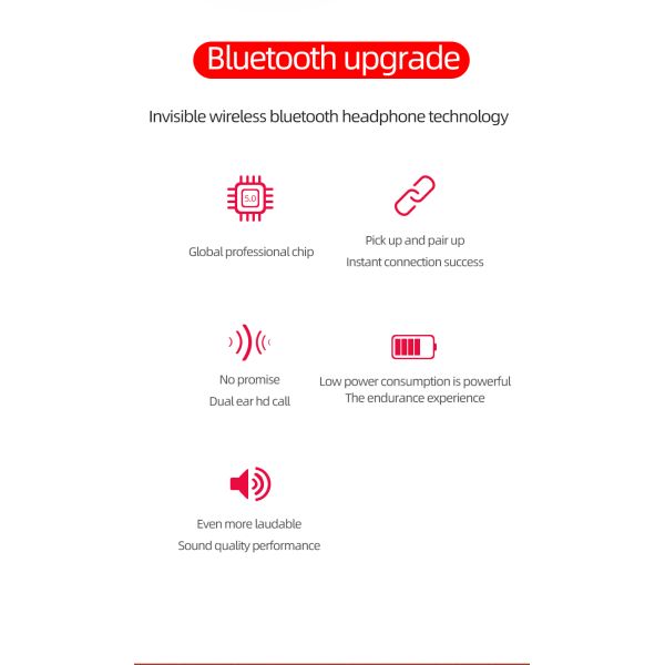 Portable Health Care Products Cherry Blossom Powder A8S Bluetooth Wireless Earphone