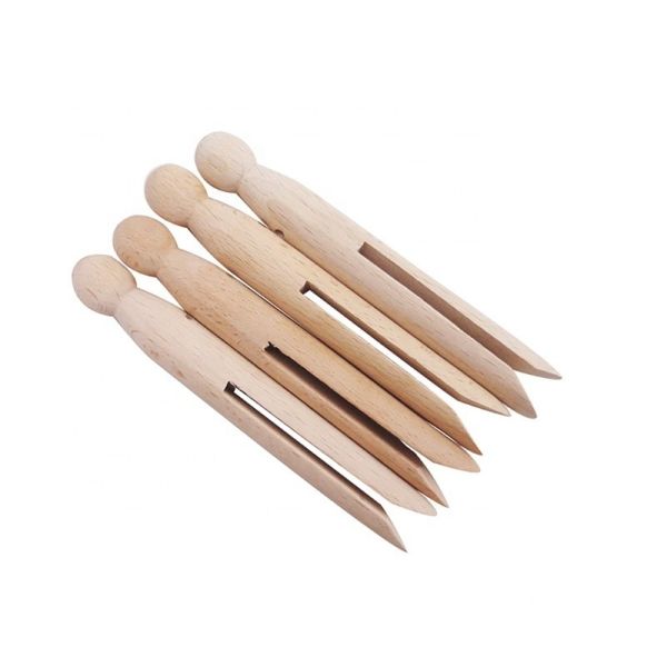 Round Wooden Clothespins for Crafts and Laundry - Old Fashioned Traditional