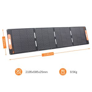 IP65 Waterproof 200W Portable Folding Solar Panel with ETFE Coating and 600D PVC