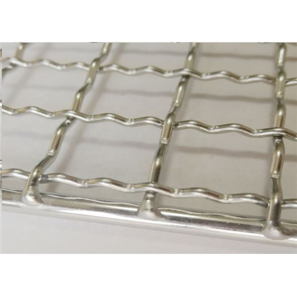 Rectangle Stainless Steel Grill Mesh 1.7mm Wire Thick