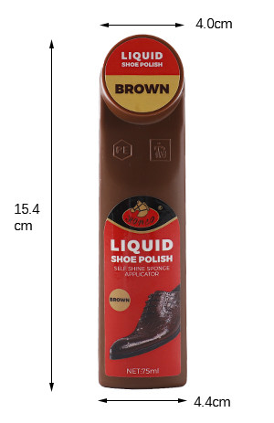 2.46 Fl. Oz. Black Color Liquid Shoe Polish Restore Shine Gloss To Leather Shoes Boots Shines Leather Carnauba Nourishes