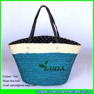 LUDA fashion lady straw beach totes wheat straw hand plaited best beach bag
