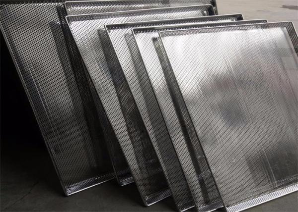 Buy Food Grade BBQ Woven Stainless Steel Wire Mesh Trays , Mesh Baking Tray at wholesale prices