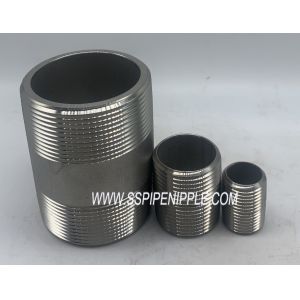 China SCH40 / SCH80 Stainless Steel Pipe Nipple304 316  3/4X4 NPT ASTM A312 on sale