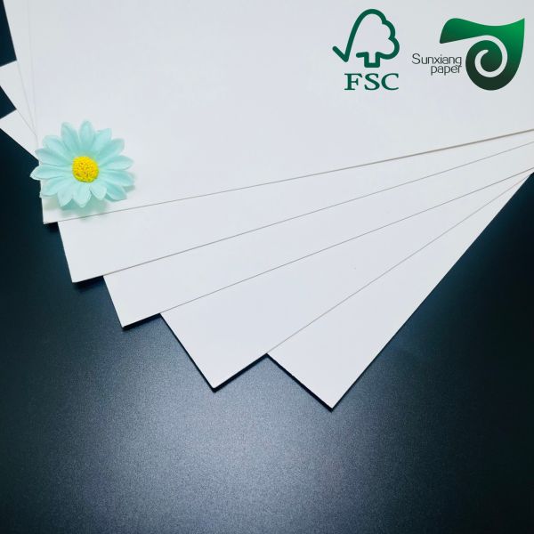 FSC Certified 350gsm Food Safe White Cardboard One Side Coating High Hardness