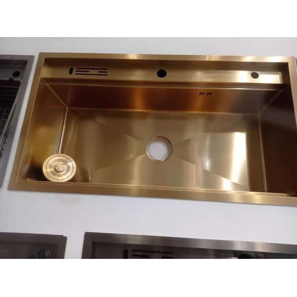304 Steel Single Big Bowl Workstation Handmade Kitchen Sink