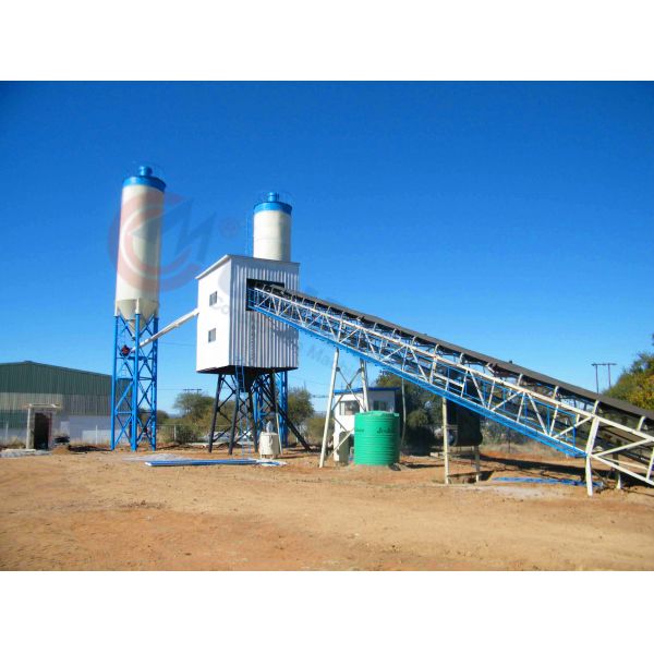 60m3/h Belt Conveyor Type Concrete Batching Plant ready mixed concrete batching plant mobile concrete mixing plant