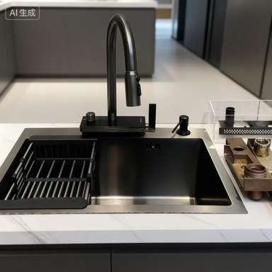 Buy Premium Stainless Steel Kitchen Sink 900mm×550mm with Integrated Faucet and 1 Year Warranty at wholesale prices