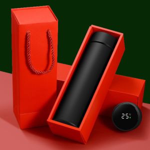 Quality Custom Printed Water Bottle Packaging Set Foldable Paper Box Paper Bag With Logo Hot Stamping UV &amp; Silk Screen Printing for sale