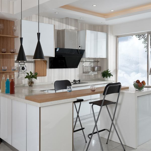 Buy White Custom Made Kitchen Cabinets Solid Wood Modular Kitchen Cabinets at wholesale prices
