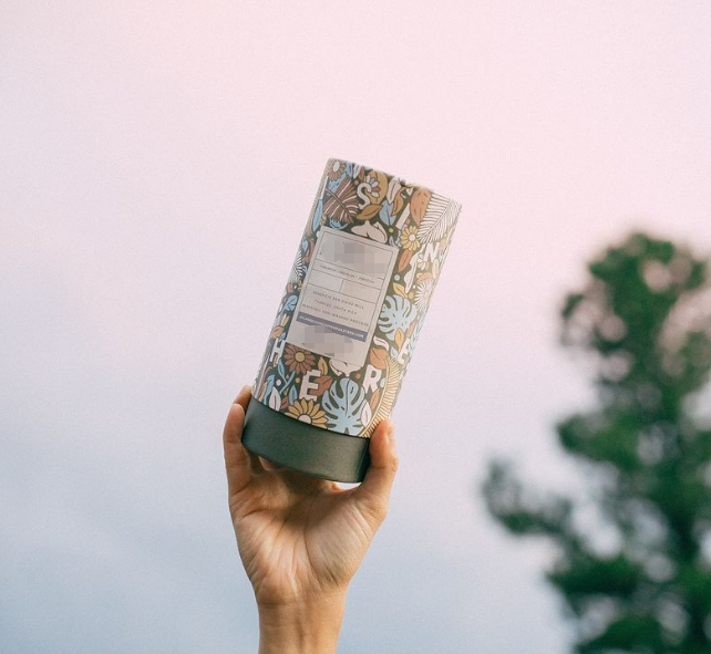 Natural Coffee Bean Drink Powder Container Paper Tube Tea Box Round Paper Tea Package Tube