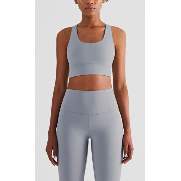 Wide Cross Straps Yoga Fitness Tops For Women Workout Running Bra