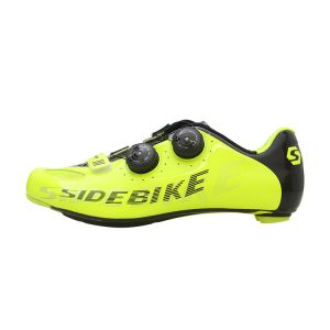 China Dampproof Fluorescent Cycling Shoes , Road Bike Footwear Sole Air Flow Vents Design on sale