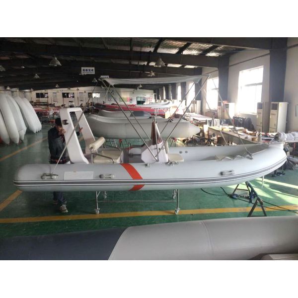 Yellow Color Inflatable RIB Boats For Rescue And Fishing 4.8 Meter Length