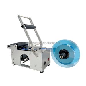 Semi Automatic Small Stick Label Machine, Round Bottle Labeling Machine