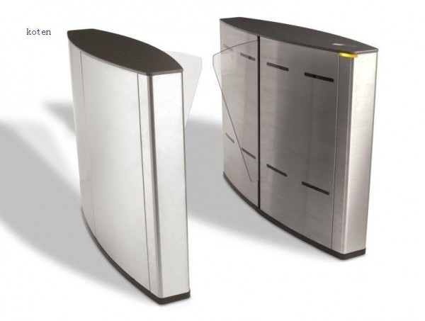 Buy Half Height Flap Barrier Gate Turnstile With Marble Lid LED Indicator at wholesale prices