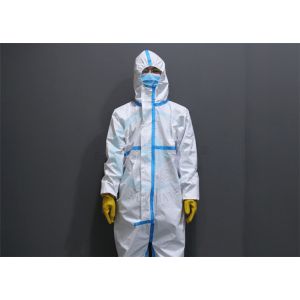 Covid 19  En14126 Breathable Disposable Coveralls Biosecurity Clothes M-4xl