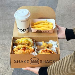 Customized Printing Hamburger And French Fries Takeaway Box Eco-friendly